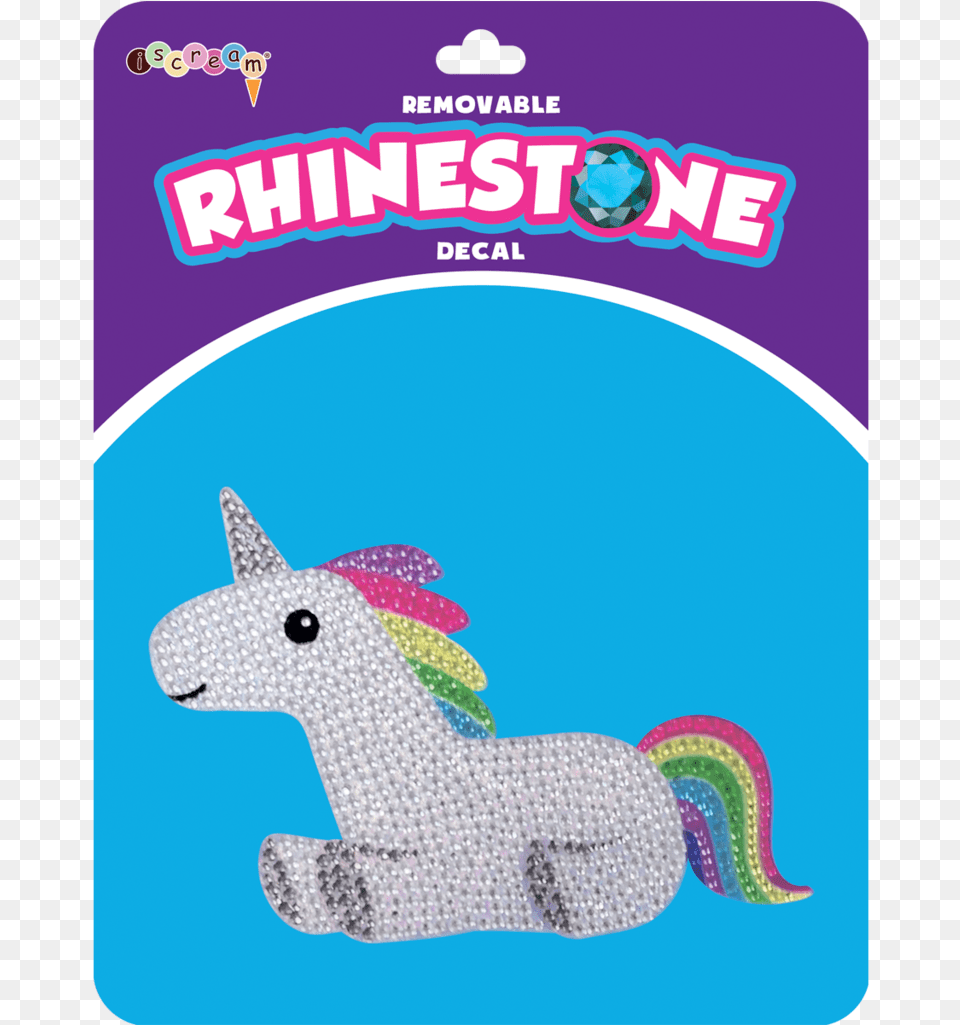 Rainbow Unicorn Rhinestone Decals Iscream Cupcake Removable Rhinestone Decals, Plush, Toy Free Png