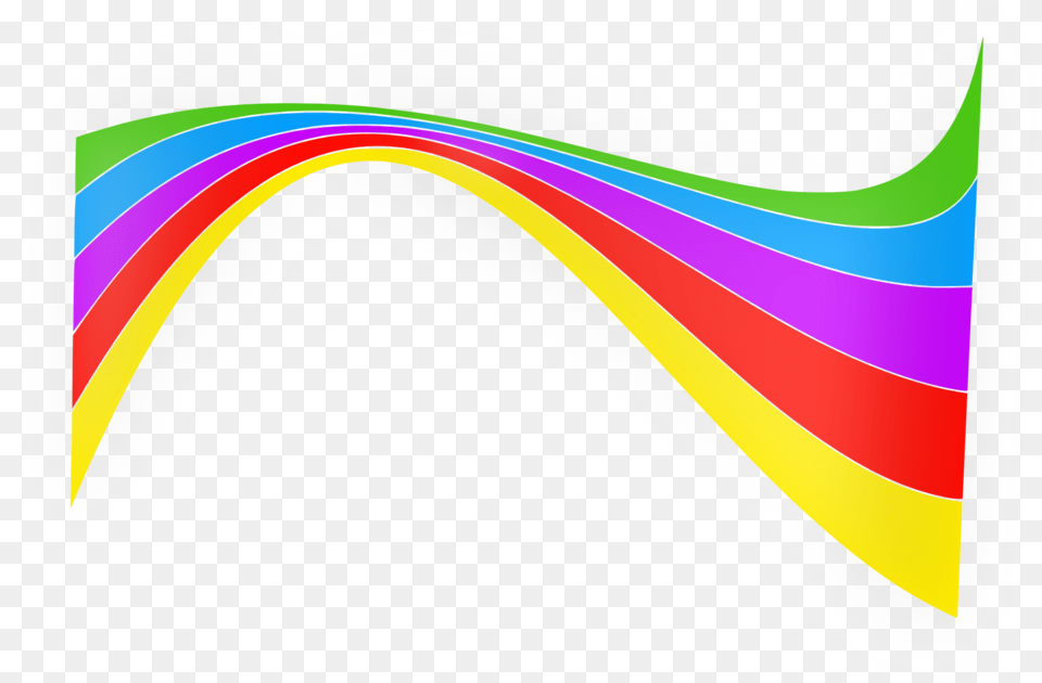Rainbow Vector Transparent Rainbow Ribbon Clipart, Art, Graphics, Accessories, Goggles Png Image