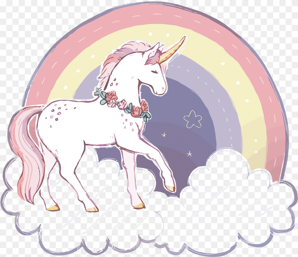 Rainbow Vector Unicorn Hq Clipart Unicorns And Rainbows, Animal, Horse, Mammal, Art Png Image