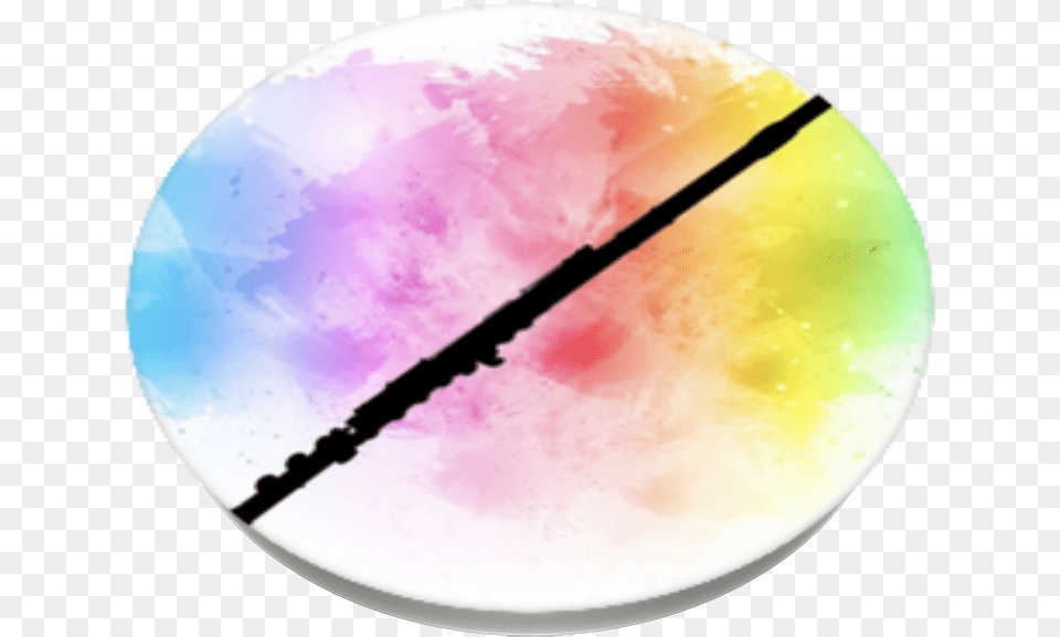 Rainbow Watercolor Music Popsockets Circle, Sphere, Plate Free Transparent Png