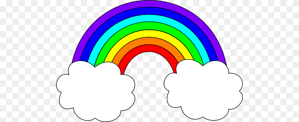 Rainbow With Clouds Clip Art Emmaus Rainbow Clip, Logo, Nature, Outdoors, Sky Free Png