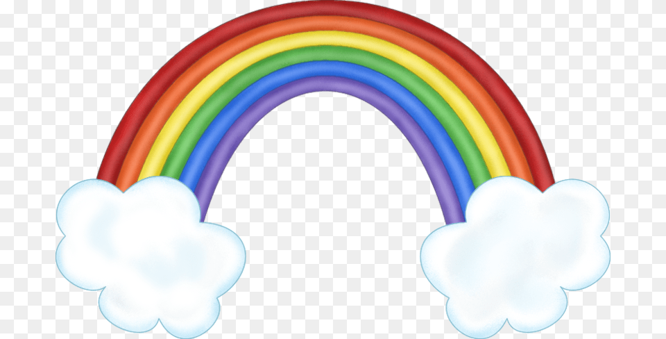 Rainbow With Clouds Clipart K Transparent Background Rainbow Clipart, Light Png