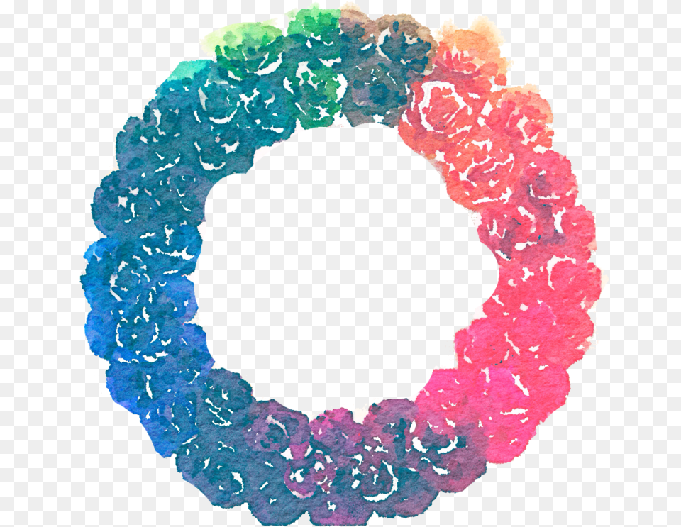 Rainbow Wreath Circle Watercolor, Accessories, Plant, Flower, Flower Arrangement Free Png Download