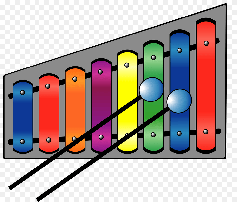 Rainbow Xylophone Clipart, Musical Instrument Free Transparent Png