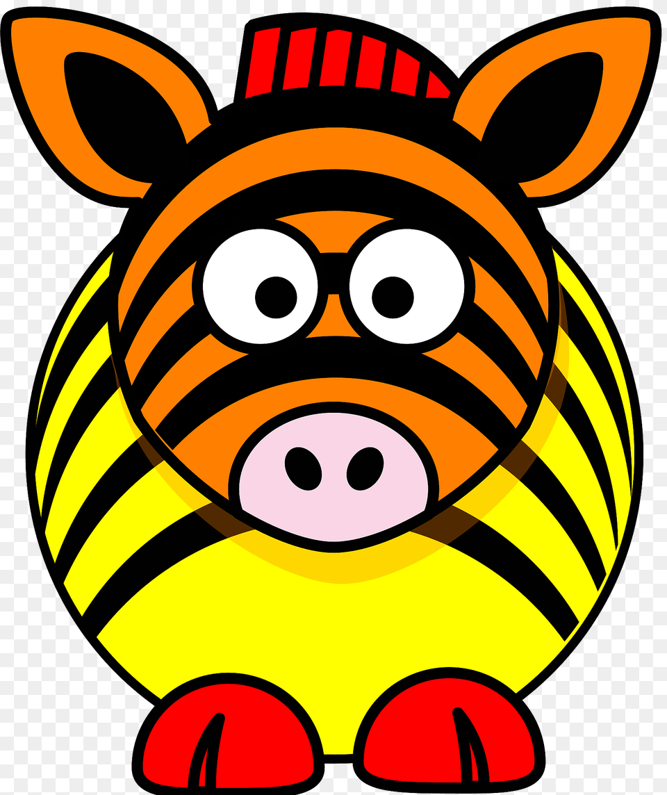 Rainbow Zebra Clipart, Animal, Piggy Bank, Mammal, Nature Png