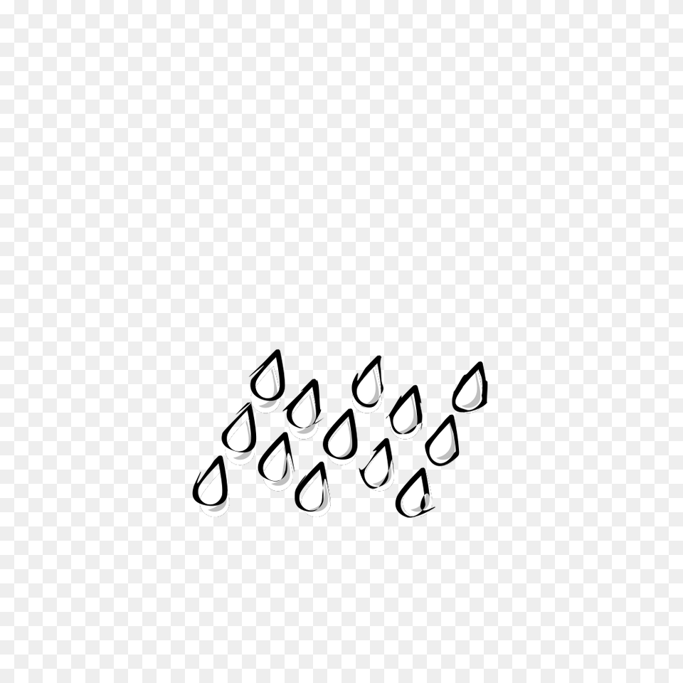 Raindrop Clipart Black And White Rain Drops Black And White, Cutlery, Clothing, Footwear, Shoe Free Png
