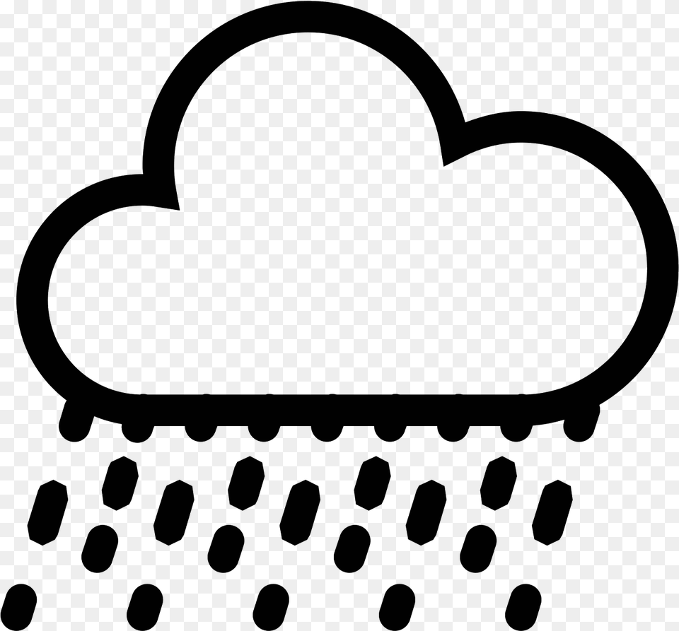 Raindrop Clipart Moisture Cloud With Lightning Icon, Gray Png Image