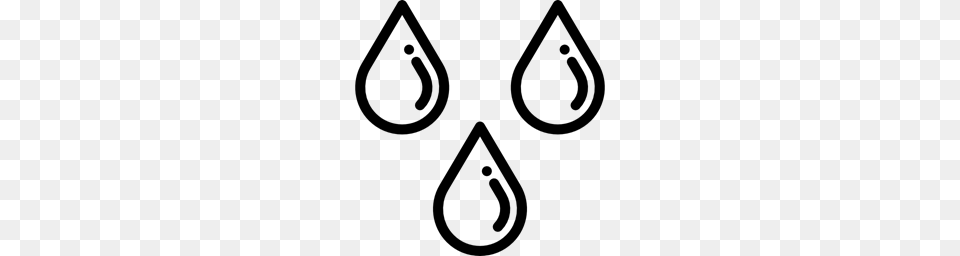 Raindrop Rain Drop Water Teardrop Weather Icon, Gray Free Png