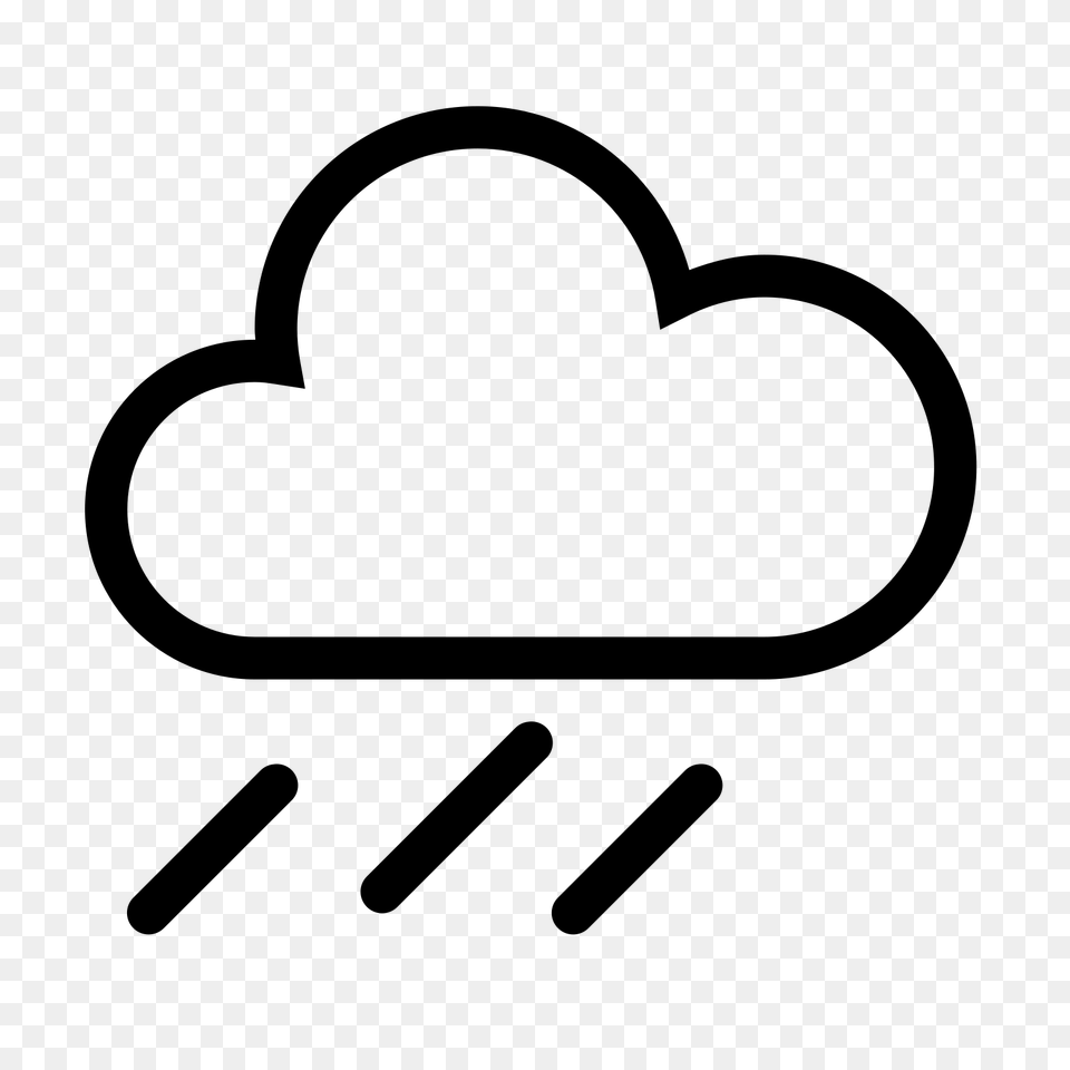 Rainfall Icon, Gray Png