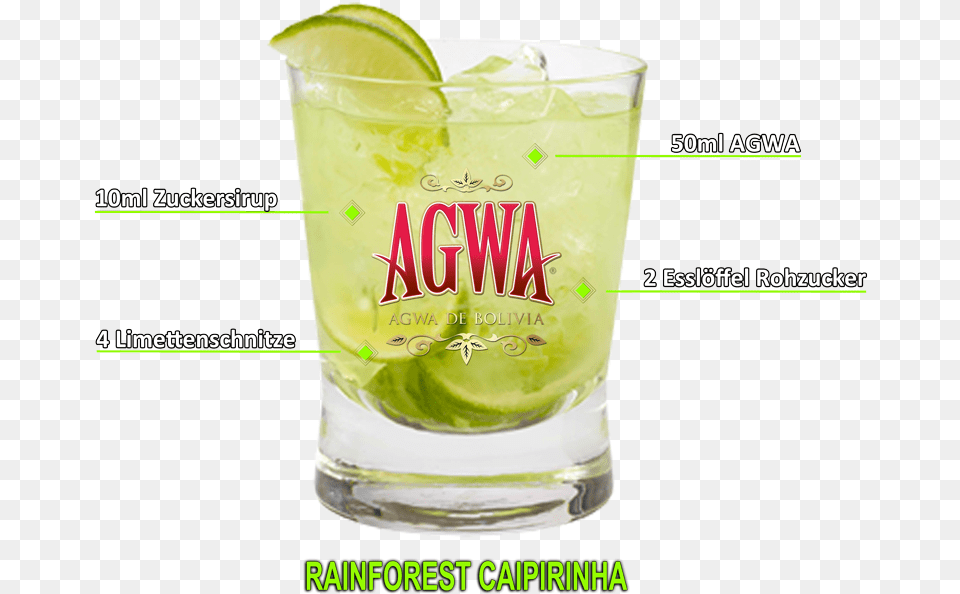 Rainforest Caipirinha Cocktail, Alcohol, Beverage, Mojito, Produce Free Png