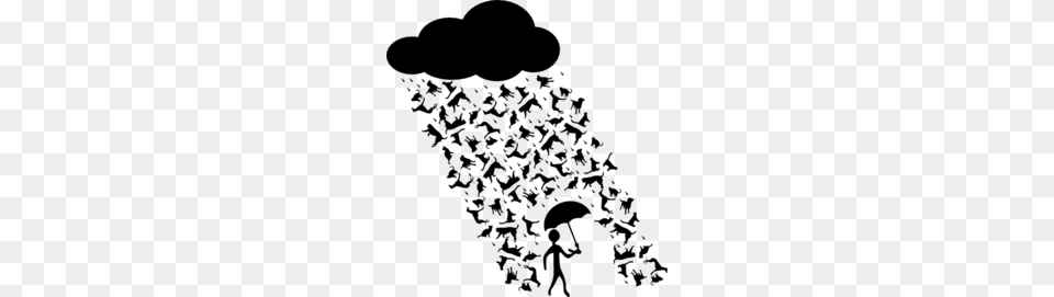 Raining Cats And Dogs Clipart, Gray Free Transparent Png