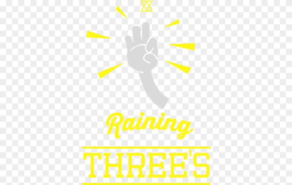 Raining Threes Shirt On Sign, Body Part, Hand, Person, Advertisement Free Png