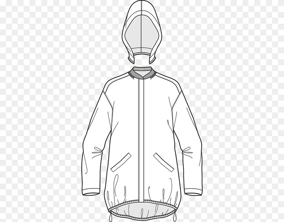 Rainsport Jacket Technical Drawing Hoodie, Sweatshirt, Sweater, Knitwear, Hood Png