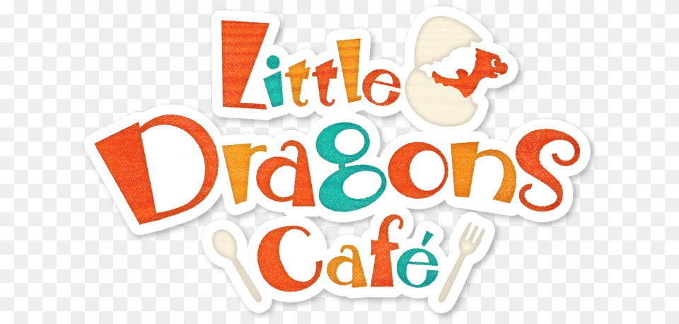 Raise Dragons And Run A Cafe In Little Dragons Cafe Little Dragons Cafe Logo, Text, Cream, Dessert, Food Free Png Download