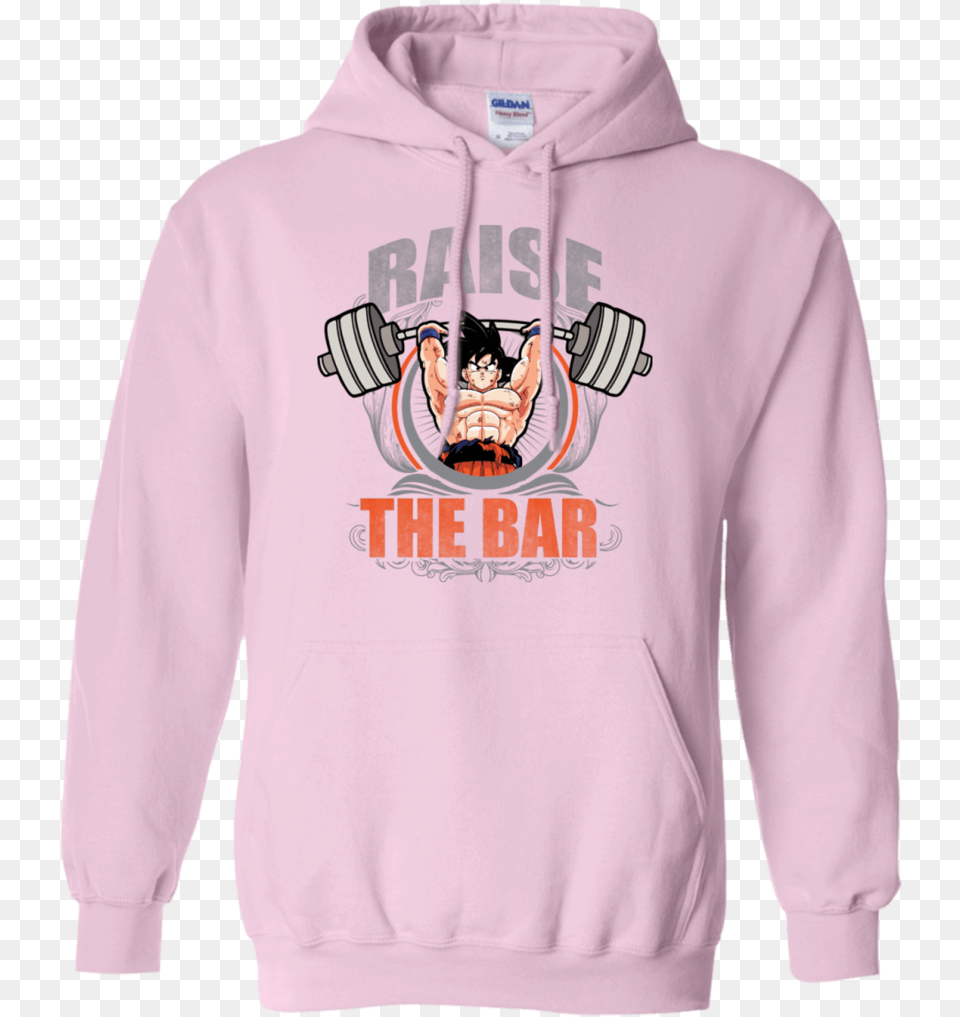 Raise The Bar Goku Spirit Bomb Shoulder Barbell Press Southside Serpents Hoodie Pink, Sweatshirt, Sweater, Knitwear, Clothing Free Png Download