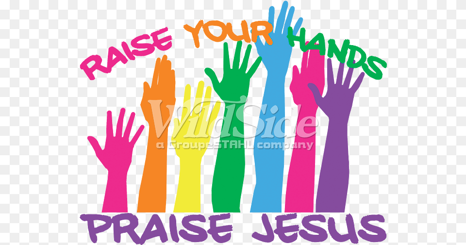 Raise Your Hands Praise Jesus Illustration, Person, Clothing, Glove, Purple Png