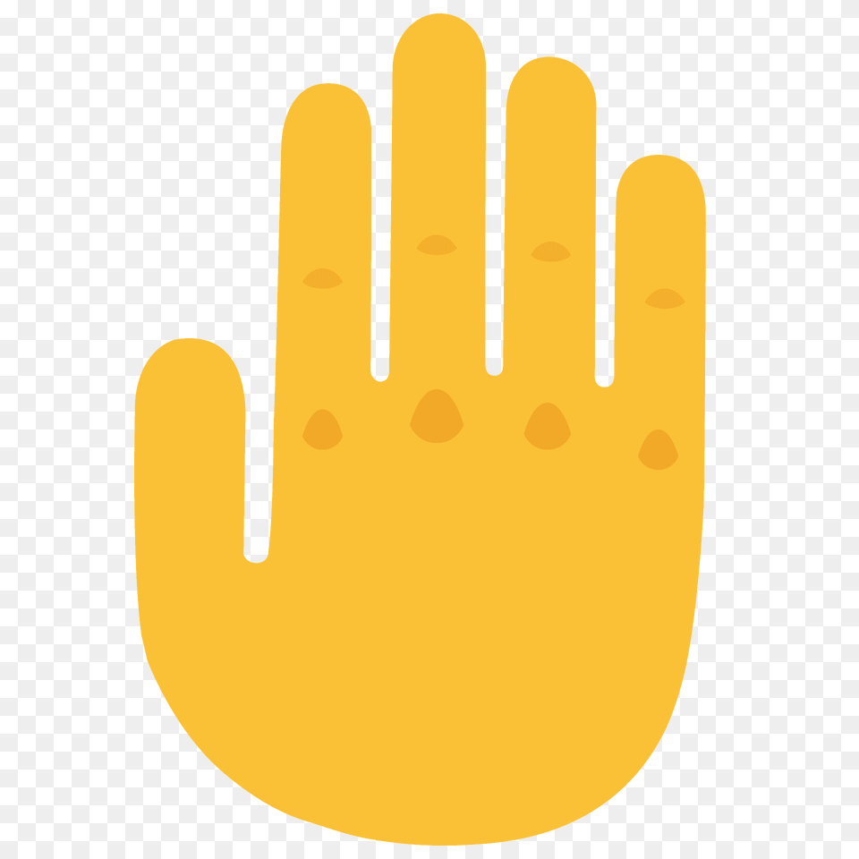 Raised Back Of Hand Emoji Clipart, Glove, Clothing, Birthday Cake, Cake Free Png Download