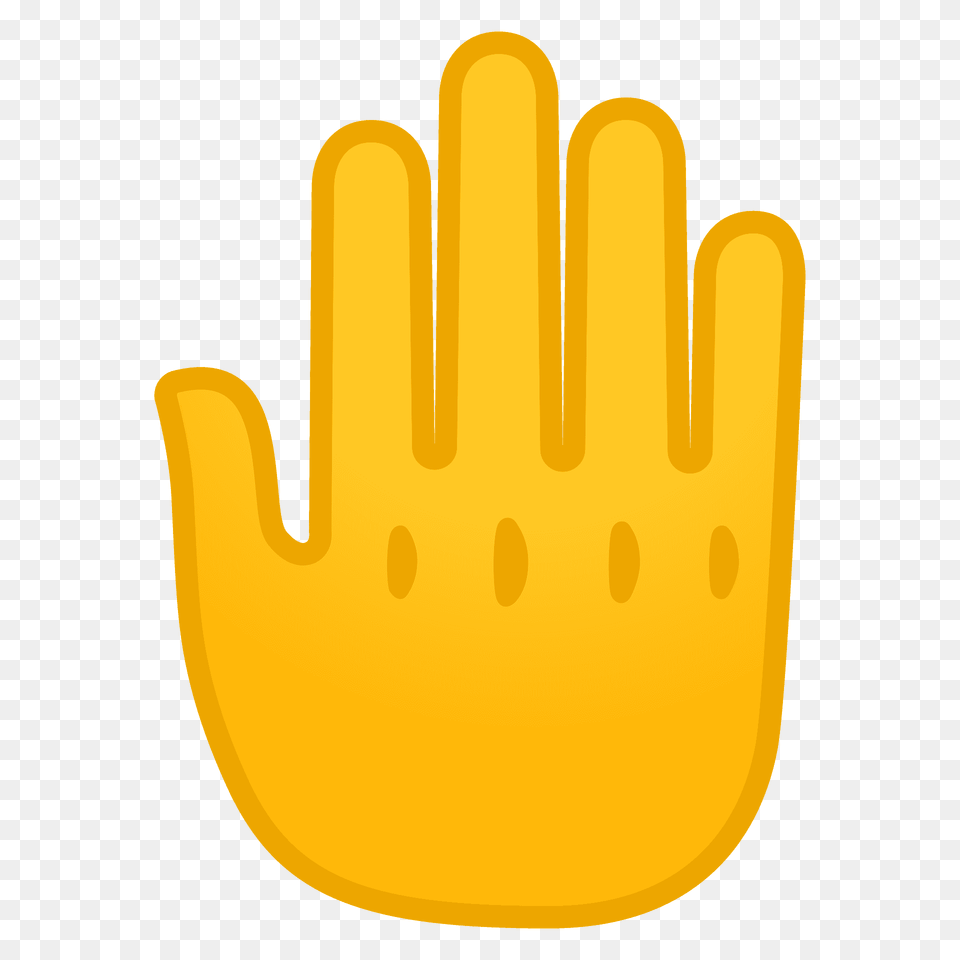 Raised Back Of Hand Emoji Clipart, Glove, Clothing, Baseball, Food Free Png Download