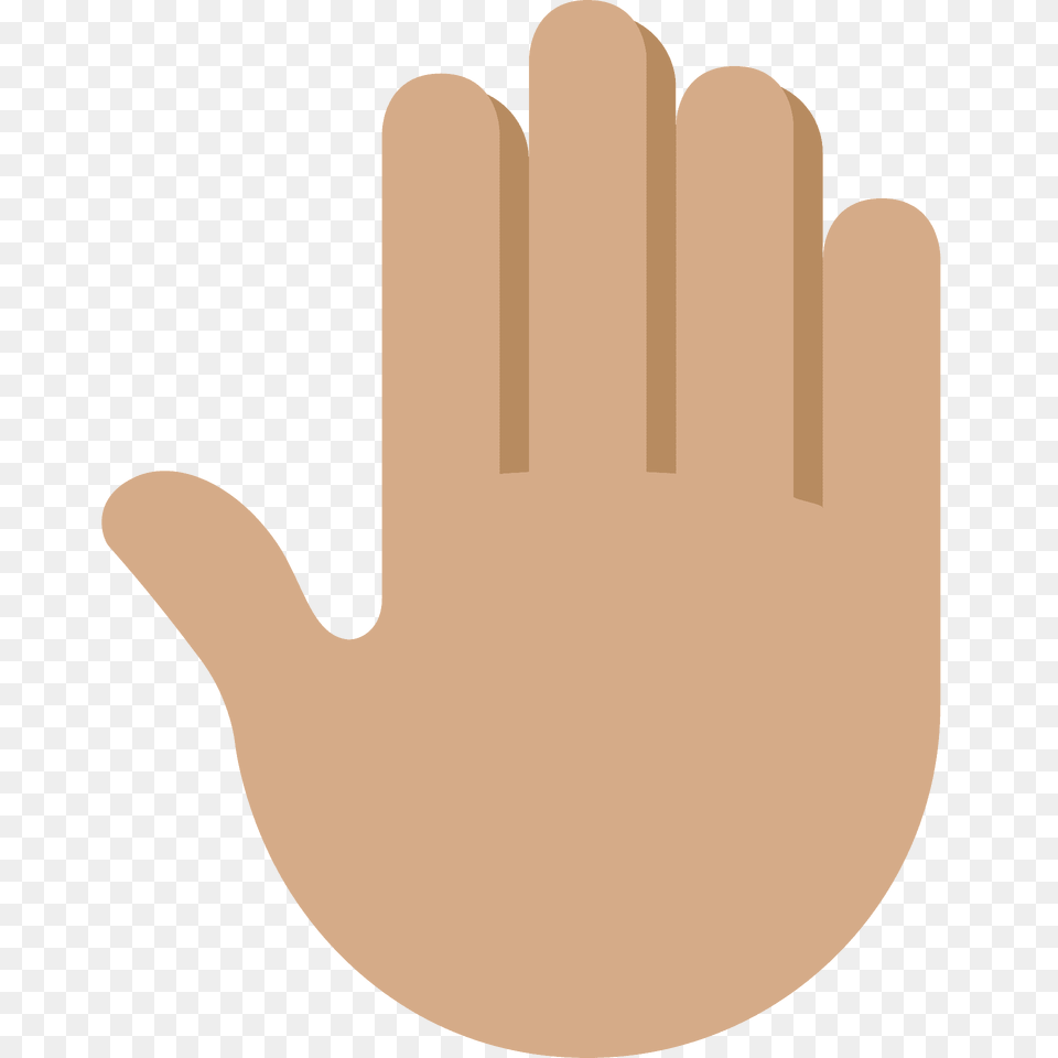 Raised Back Of Hand Emoji Clipart, Body Part, Clothing, Finger, Glove Free Png