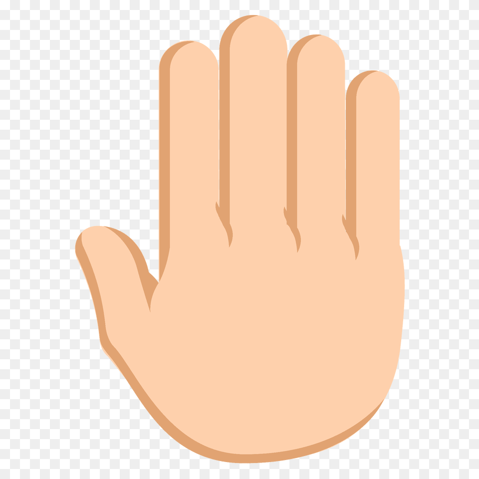 Raised Back Of Hand Emoji Clipart, Clothing, Glove, Body Part, Finger Png Image