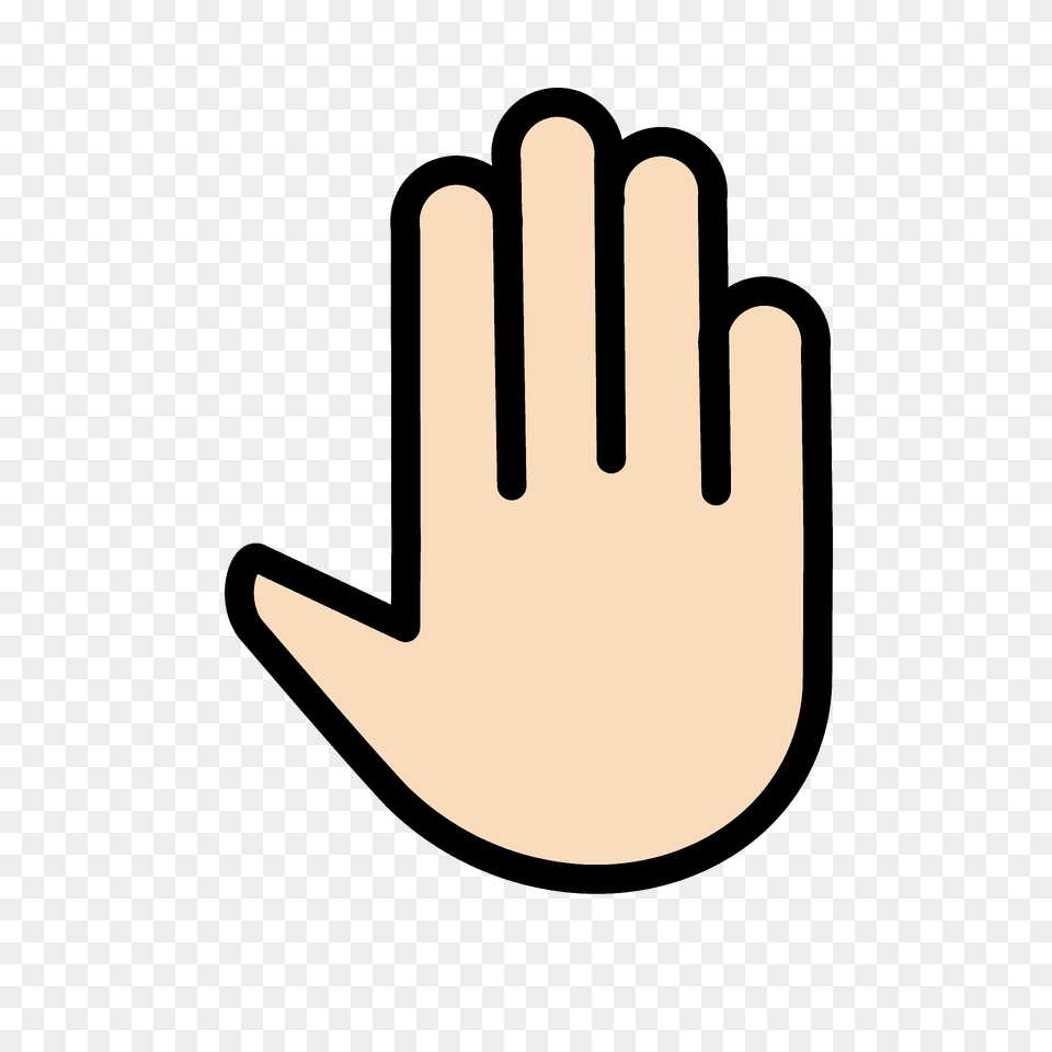 Raised Back Of Hand Emoji Clipart, Clothing, Glove, Body Part, Person Png Image