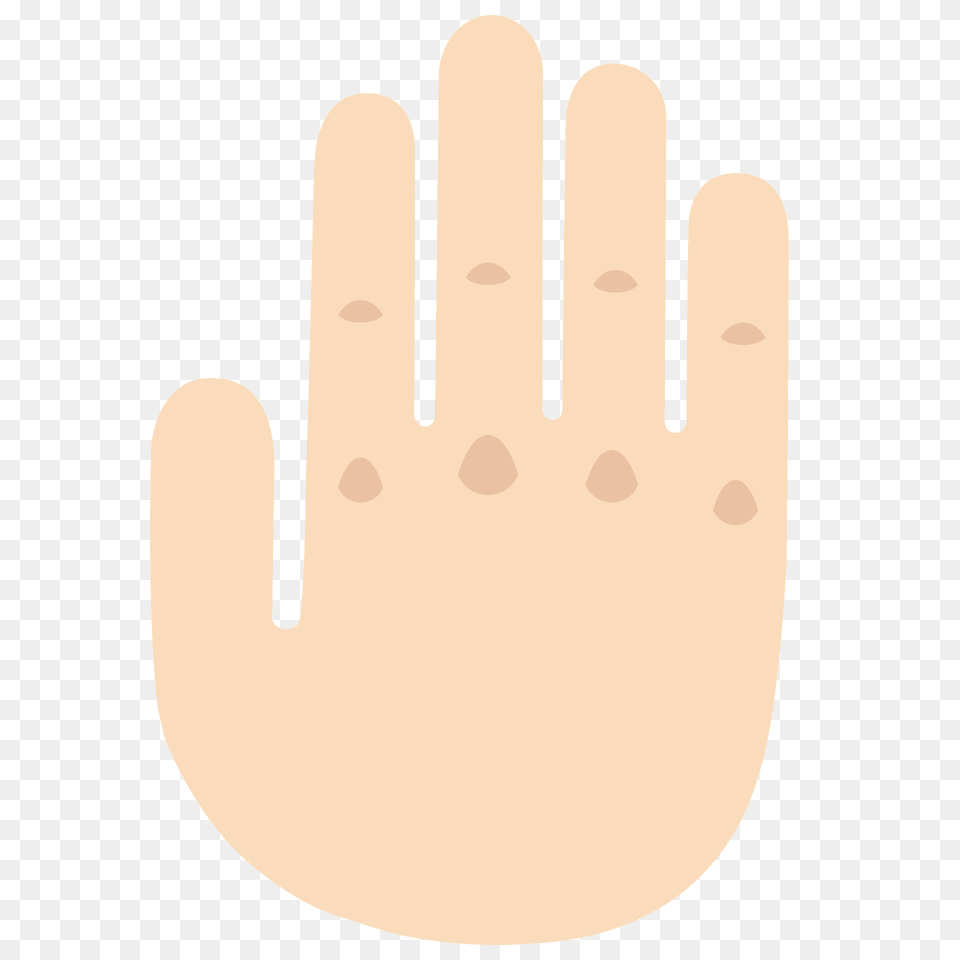 Raised Back Of Hand Emoji Clipart, Clothing, Glove, Person, Body Part Free Png Download