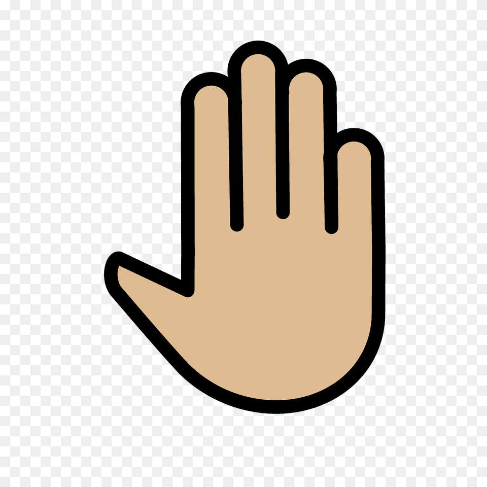 Raised Back Of Hand Emoji Clipart, Clothing, Glove, Body Part, Person Free Transparent Png