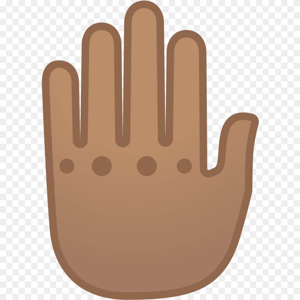 Raised Back Of Hand Medium Skin Tone Icon Human Skin Color, Clothing, Glove, Cutlery, Fork Png Image