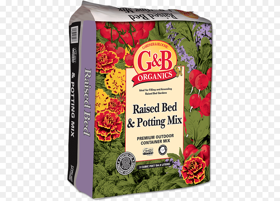 Raised Bed And Potting Mix Gb Organics Raised Bed Soil, Flower, Herbal, Herbs, Plant Free Transparent Png