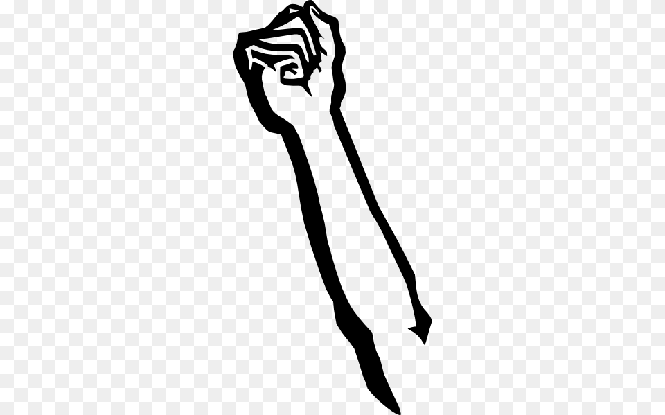 Raised Fist Clip Art, Body Part, Hand, Person, Stencil Png Image