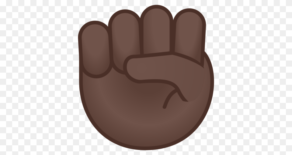 Raised Fist Dark Skin Tone Emoji, Body Part, Hand, Person, Clothing Free Png Download