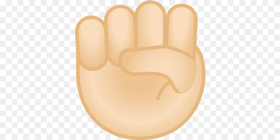 Raised Fist Light Skin Tone Icon Noto Emoji People Fist Type, Body Part, Hand, Person, Clothing Png