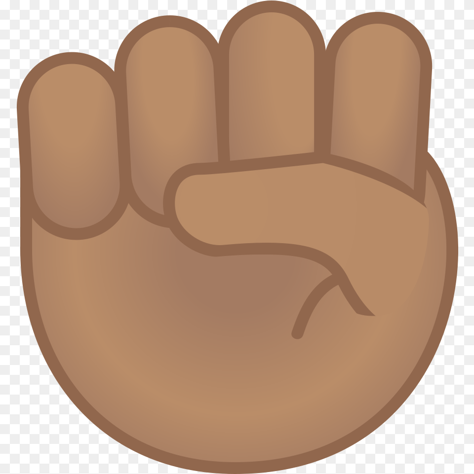 Raised Fist Medium Skin Tone Icon Emoji Hands Fist, Clothing, Glove, Body Part, Hand Free Png