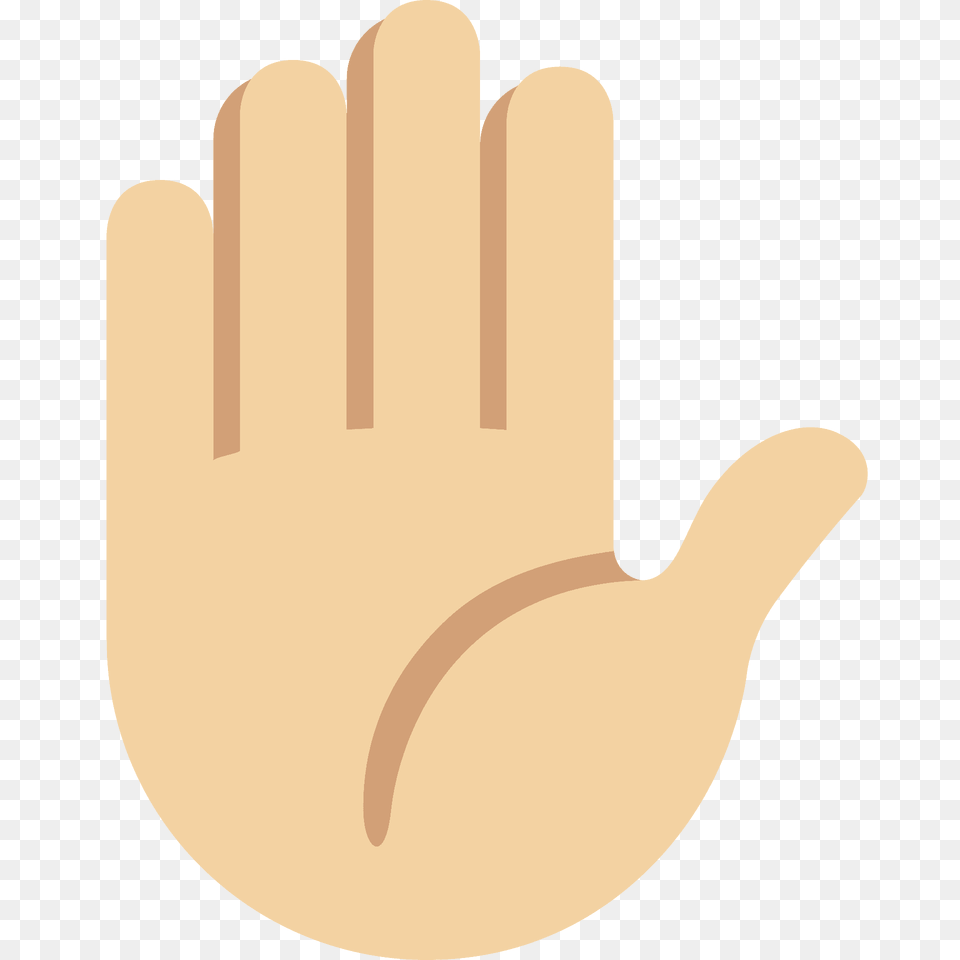 Raised Hand Emoji Clipart, Body Part, Clothing, Finger, Glove Free Png Download