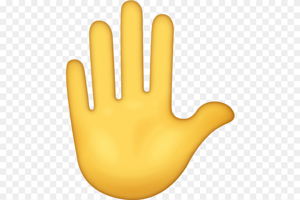 Raised Hand Emoji Download Iphone Emojis Island Raised Hand Emoji, Clothing, Glove, Body Part, Finger Free Png