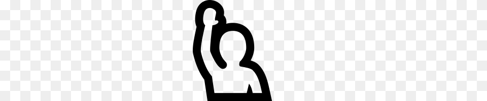 Raised Hand Icons Noun Project, Gray Free Transparent Png