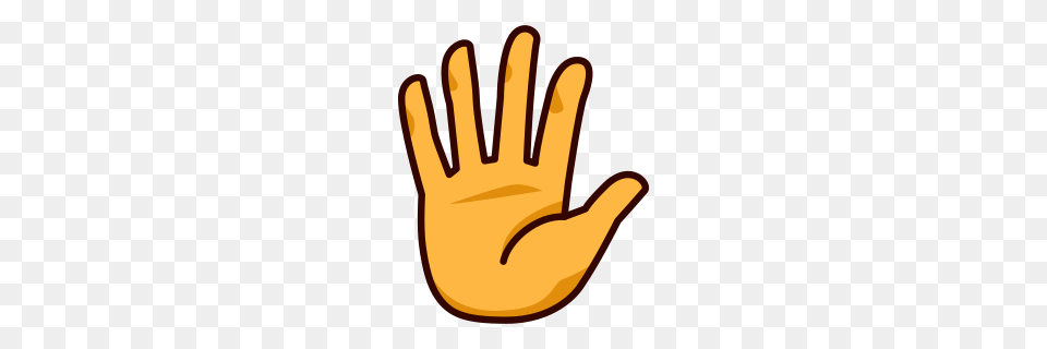 Raised Hand With Fingers Splayed Emojidex, Clothing, Glove, Body Part, Finger Png