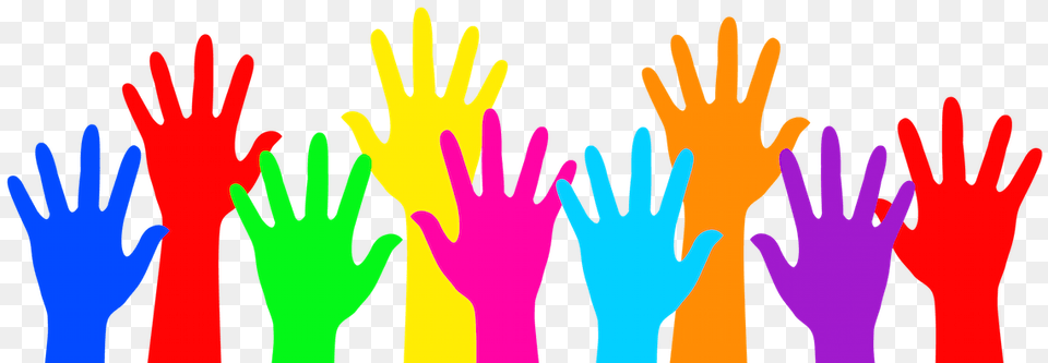 Raised Hands Colorful, Clothing, Glove Free Png