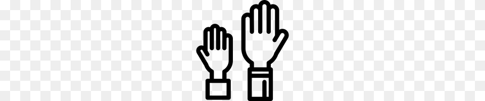 Raised Hands Icons Noun Project, Gray Png Image