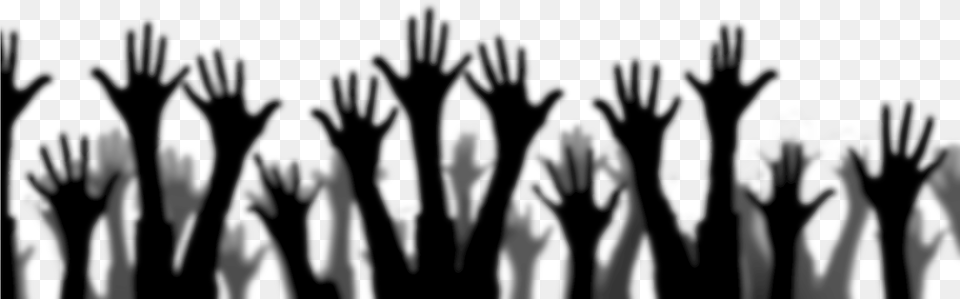 Raised Hands Shadow, Crowd, Person, Concert, Body Part Png Image