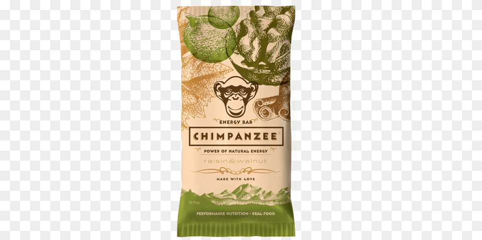 Raisin Amp Walnut Chimpanzee Energy Bar 1 Bar Of 55 Grams Raisin Amp, Advertisement, Poster, Herbal, Herbs Free Png