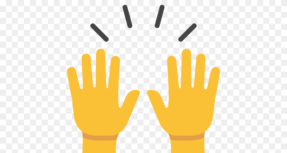 Raising Hands Emoji, Clothing, Glove, Person, Body Part Free Transparent Png