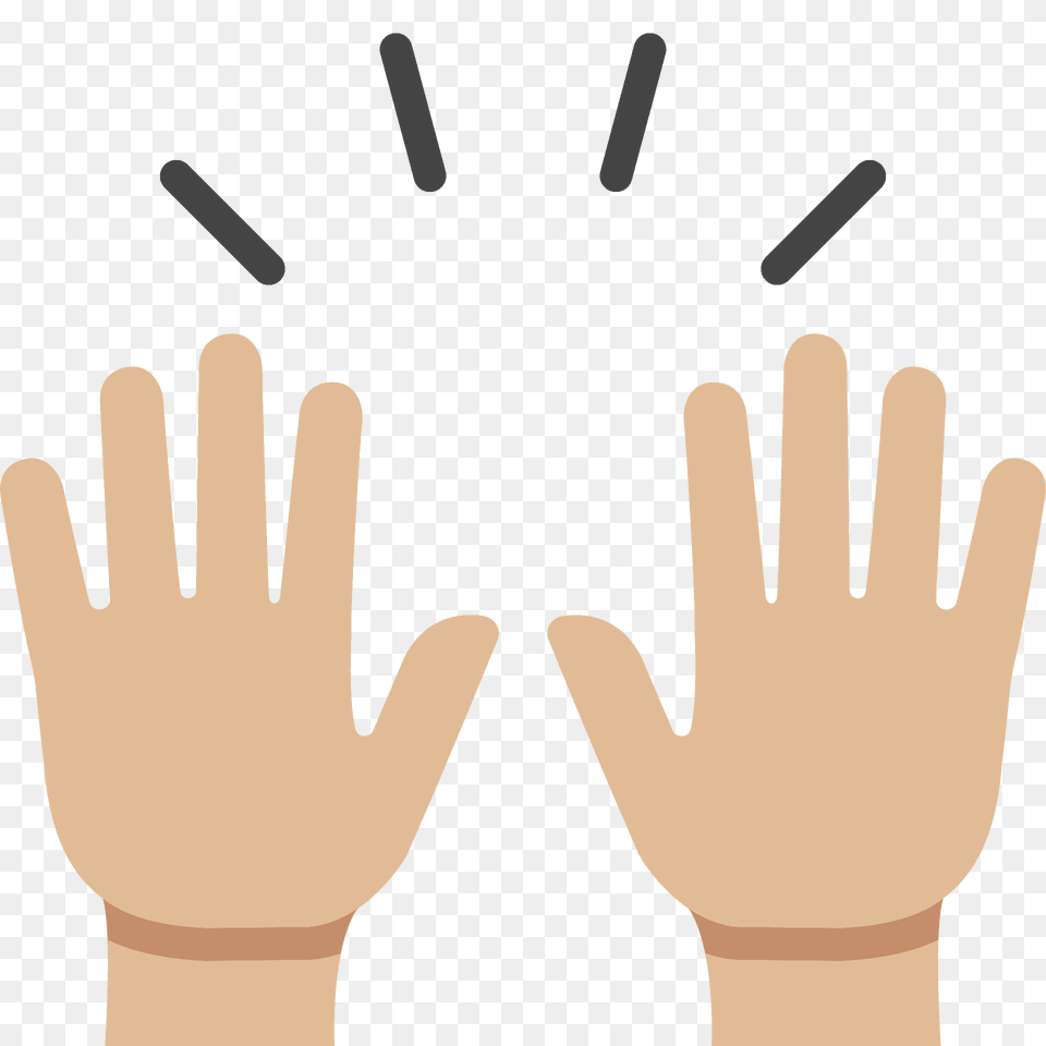 Raising Hands Emoji Clipart, Body Part, Hand, Person, Clothing Free Png Download