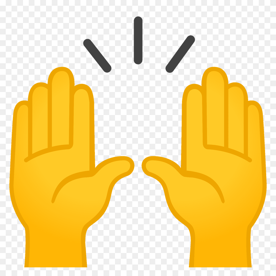 Raising Hands Emoji Clipart, Clothing, Glove, Body Part, Hand Free Png Download