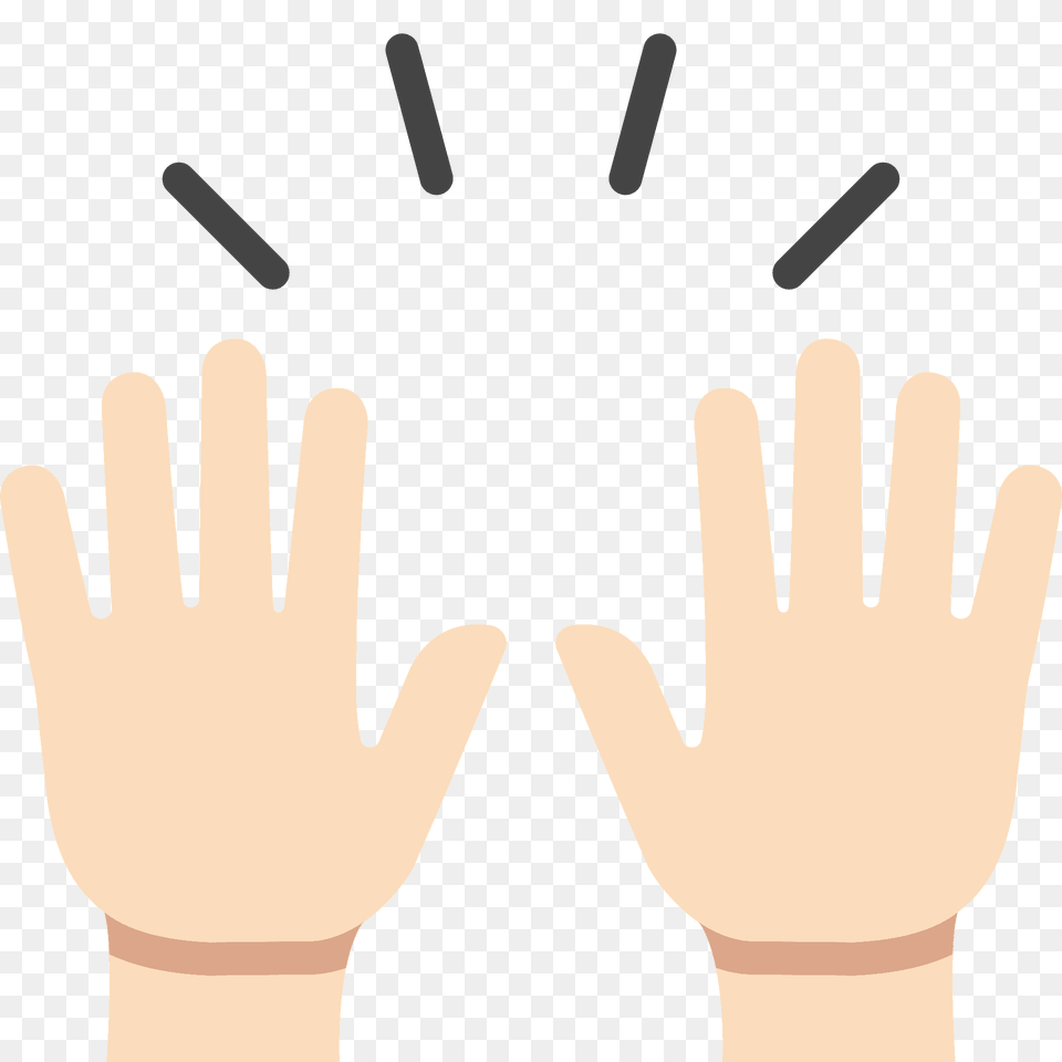 Raising Hands Emoji Clipart, Body Part, Hand, Person, Clothing Png