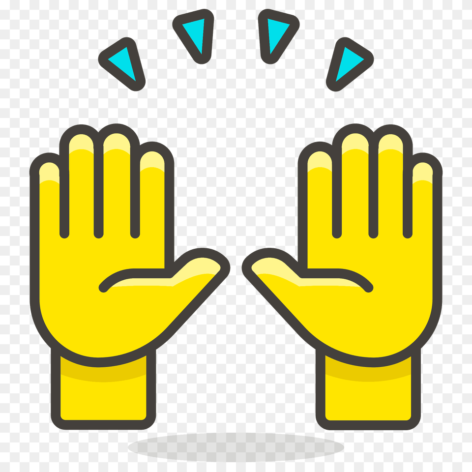 Raising Hands Emoji Clipart, Clothing, Glove, Cutlery, Fork Free Png