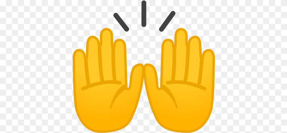 Raising Hands Icon Noto Emoji People Bodyparts Iconset Significado Emoji Mos, Clothing, Glove, Baseball, Baseball Glove Free Transparent Png