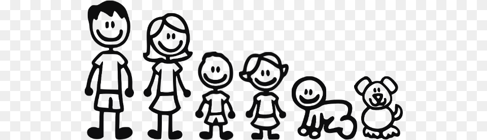 Raising Retherfords My Family Stick Figures, Silhouette, Blackboard Free Png