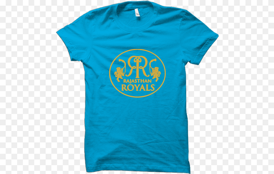 Rajasthan Royals Half Sleeve Sky Blue T Shirt, Clothing, T-shirt Png