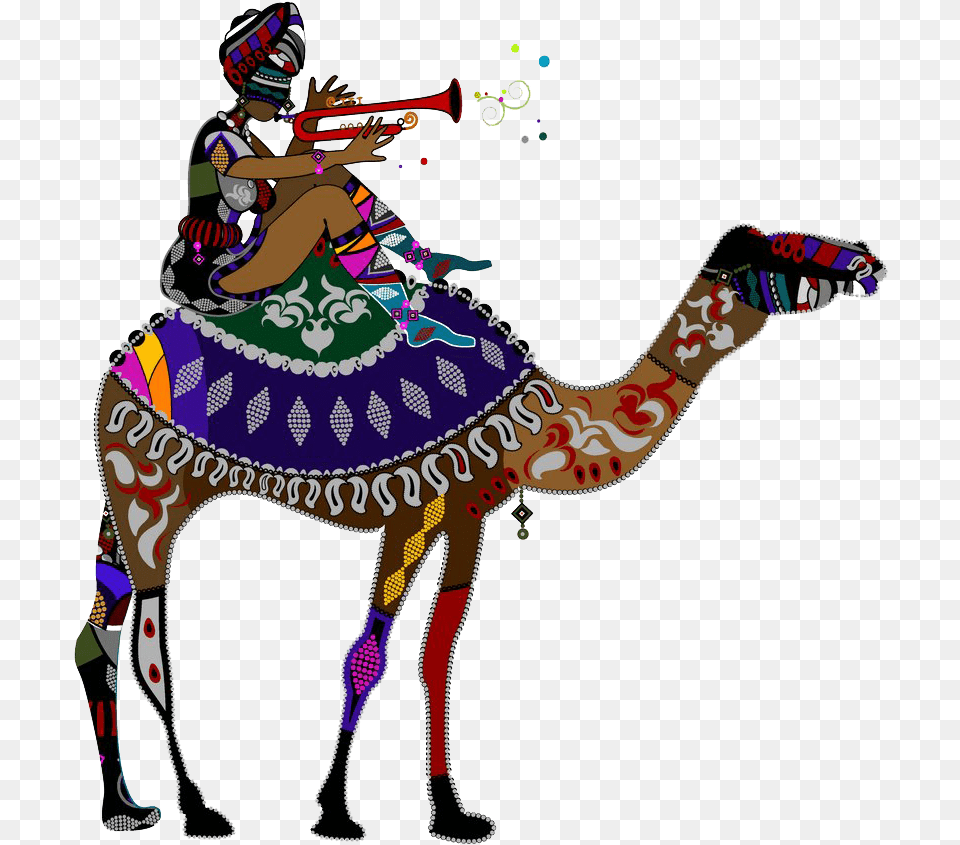 Rajasthani Culture Clipart, Animal, Camel, Mammal, Baby Png Image
